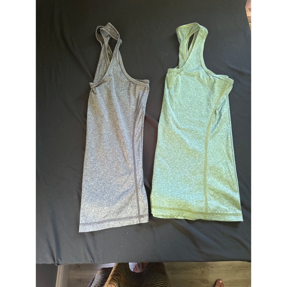 Cyzone Tops - Cyzone Womens Racerback Athletic Tank Tops Set of 2 Heather Green Grey Small